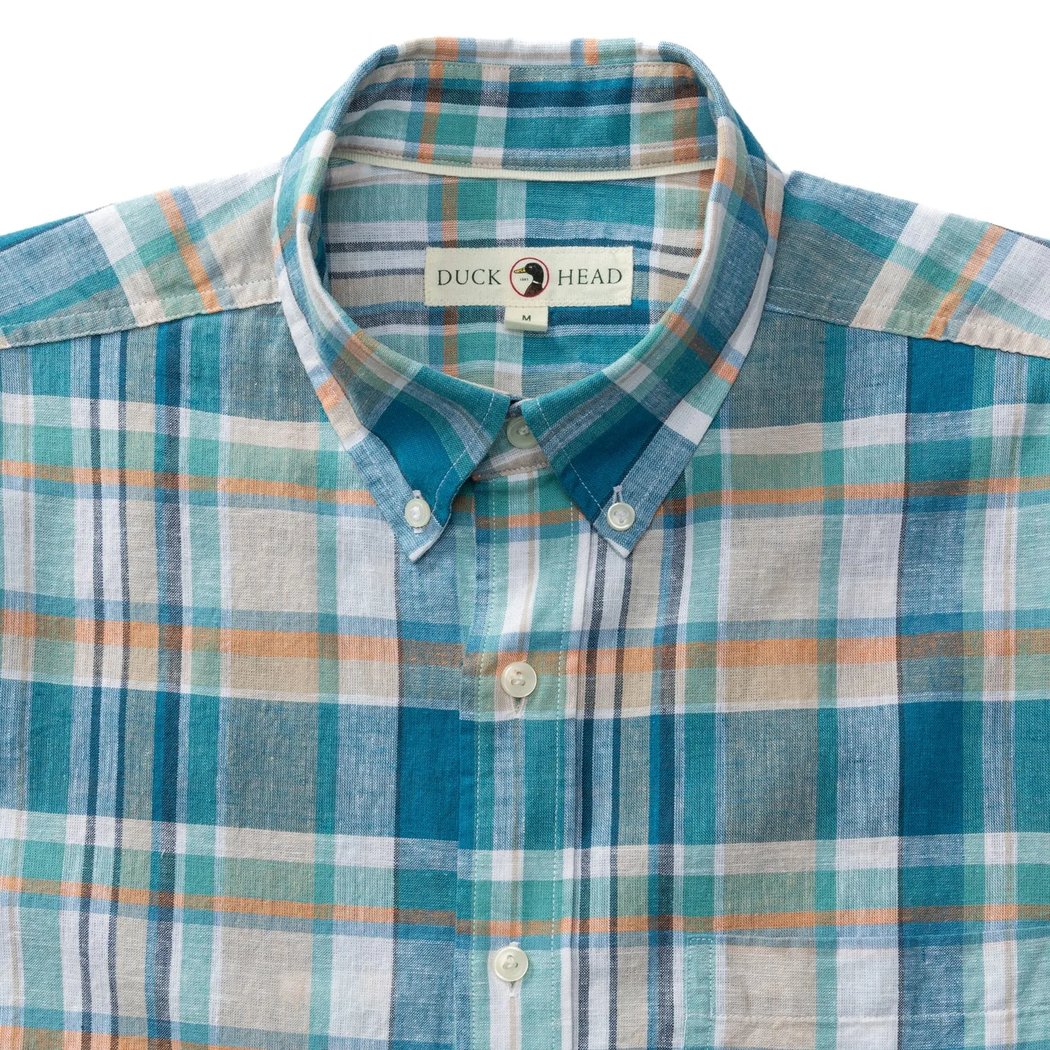 Linen Cotton Sport Shirt - Greenfield Plaid