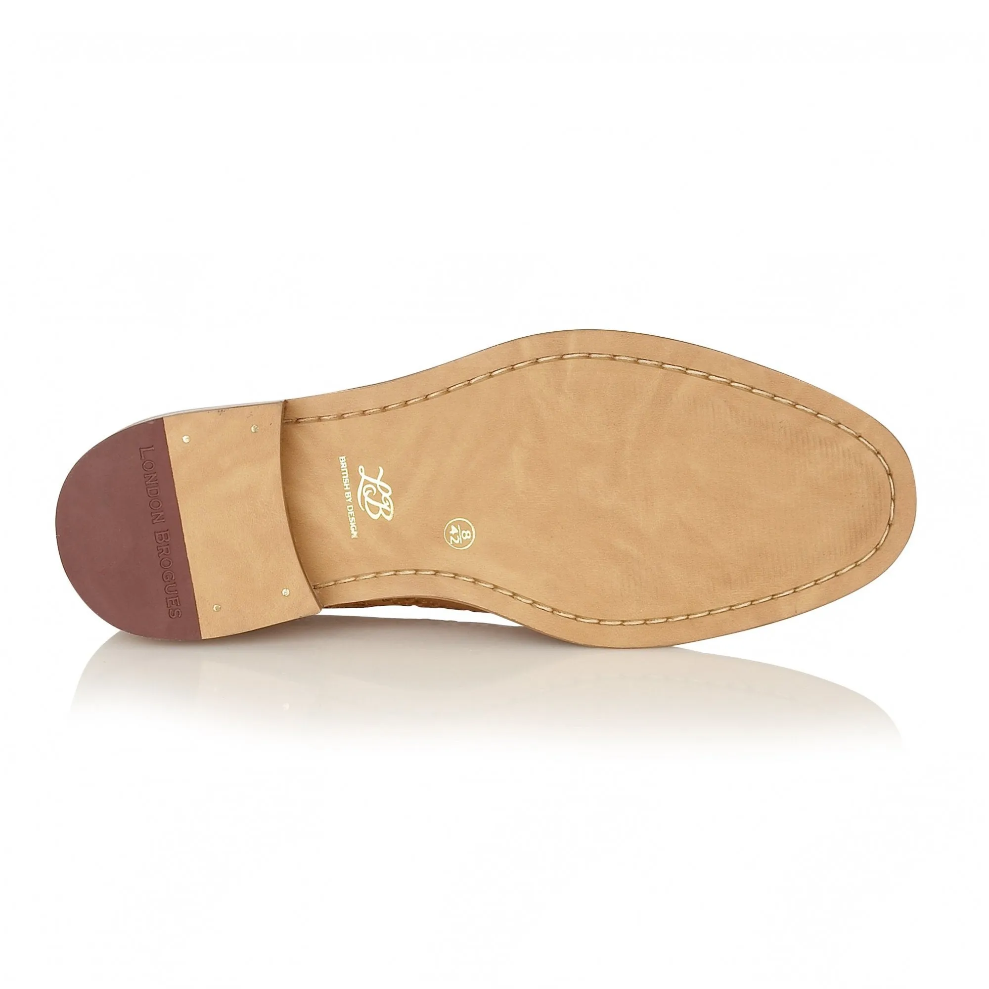 London Brogues Gatsby Brogue Shoes Tan