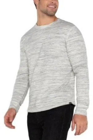 Longsleeve Crew Neck - Grey/White Multi