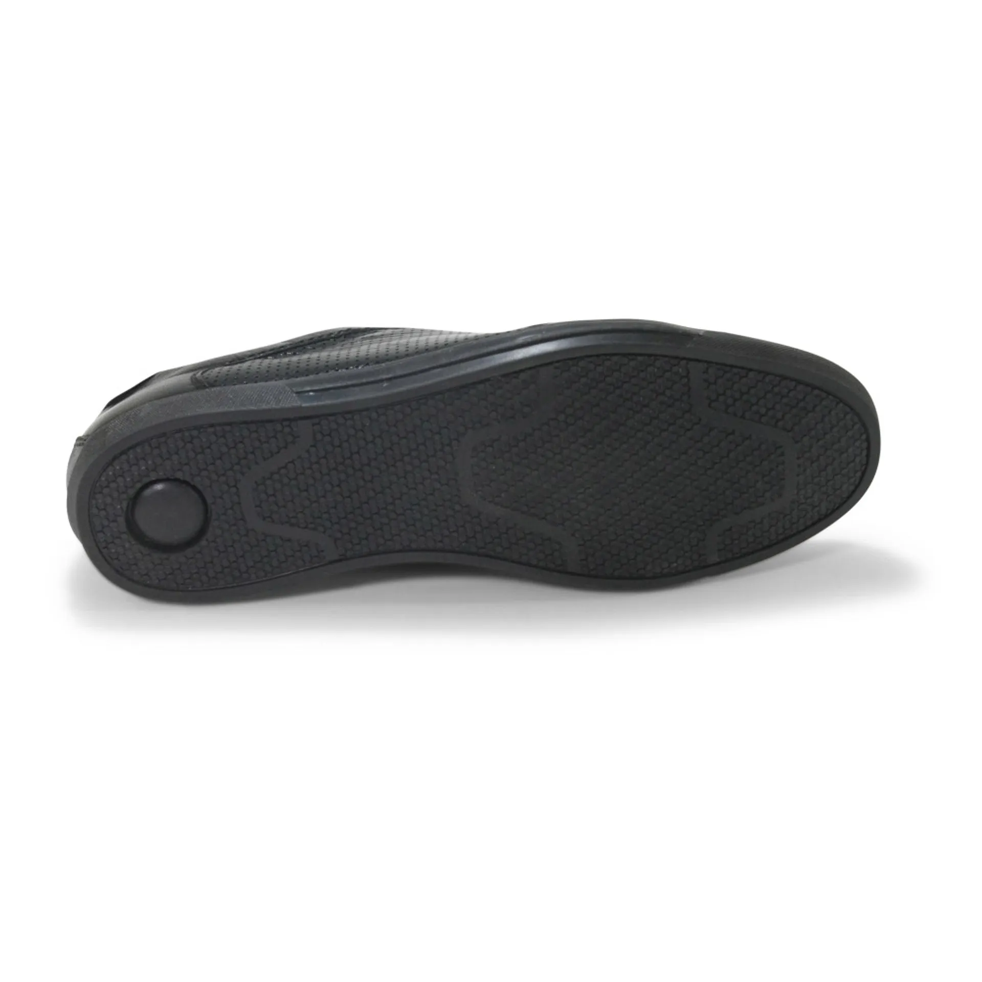 Los Altos Black Genuine Ostrich Casual Shoes