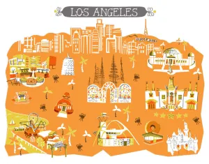 Los Angeles California Wall Art-Custom City Print
