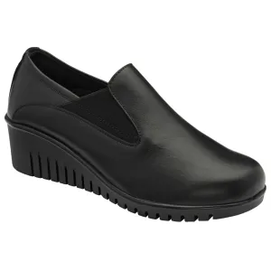 Lotus Delmar Black Leather Shoes