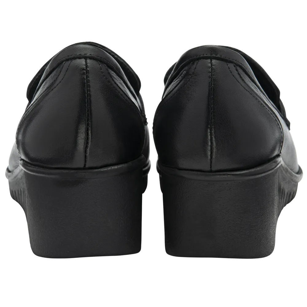 Lotus Detroit Black Leather Shoes