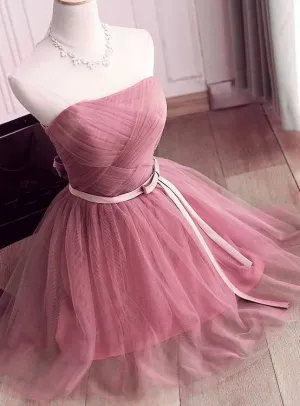 Lovely Tulle Short Party Dress, Handmade Formal Dresses