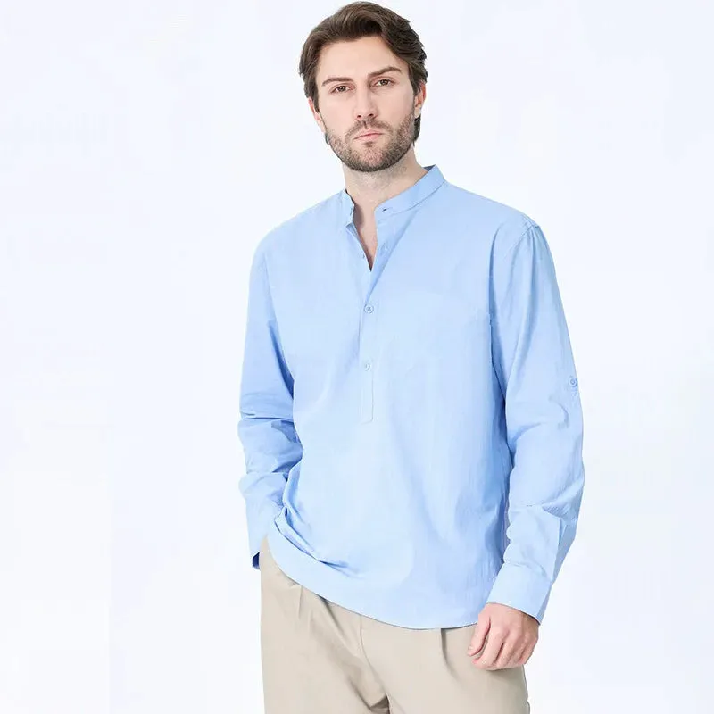 LUKE – Men’s Breathable Long Sleeve Shirt Business Casual