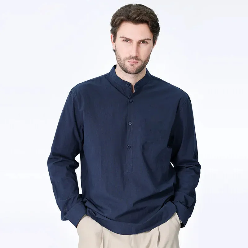 LUKE – Men’s Breathable Long Sleeve Shirt Business Casual