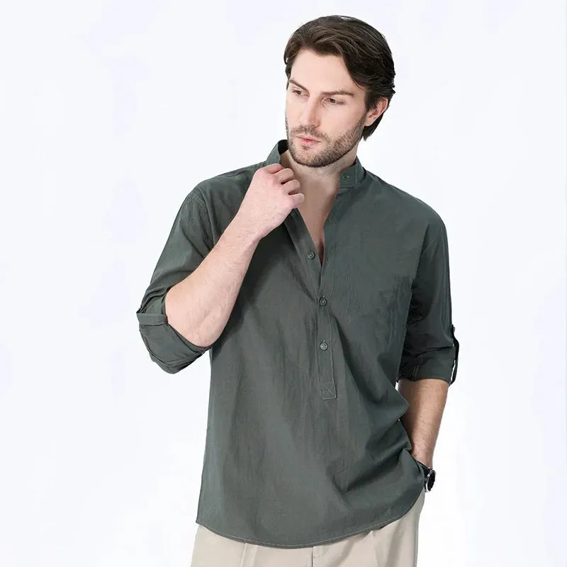 LUKE – Men’s Breathable Long Sleeve Shirt Business Casual