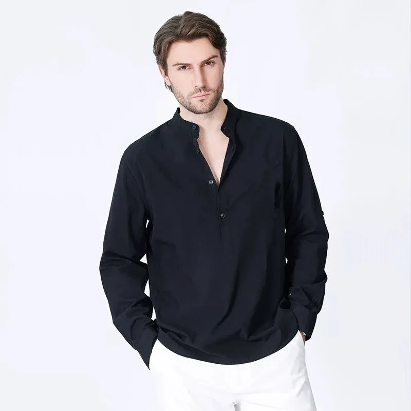 LUKE – Men’s Breathable Long Sleeve Shirt Business Casual