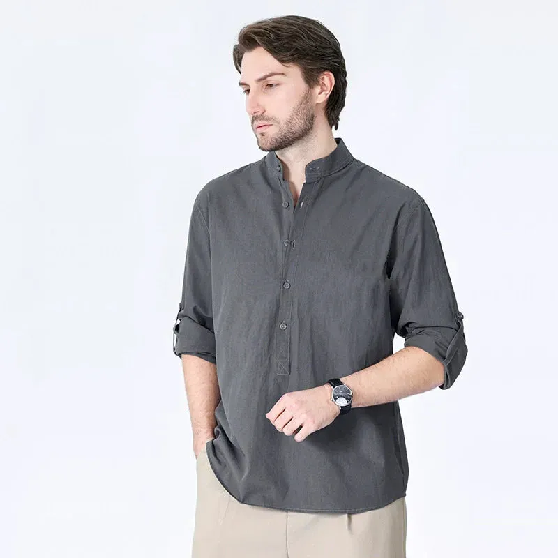 LUKE – Men’s Breathable Long Sleeve Shirt Business Casual