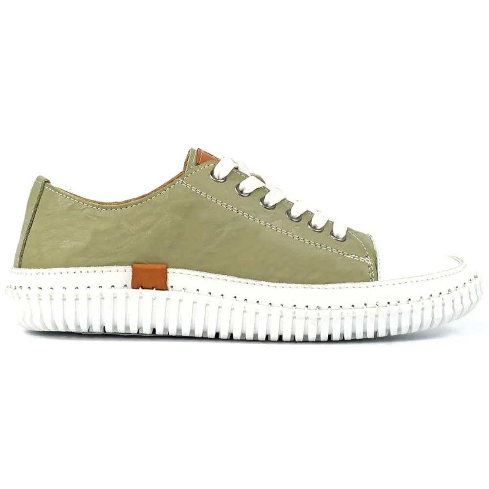 Lunar Truffle II Khaki Leather Shoes