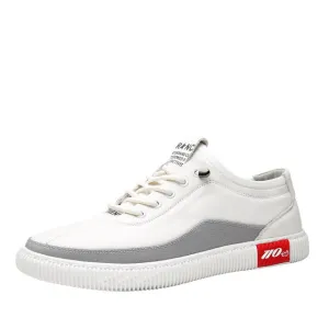 Luxury Brand Men Shoes Genuine Leather Casual Shoes Fashion Breathable Men Chunky Sneakers White Lace Up Flat Sport Board Shoes