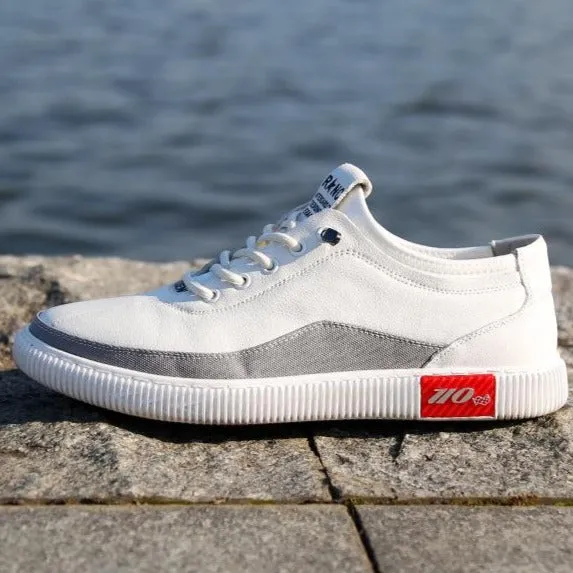 Luxury Brand Men Shoes Genuine Leather Casual Shoes Fashion Breathable Men Chunky Sneakers White Lace Up Flat Sport Board Shoes