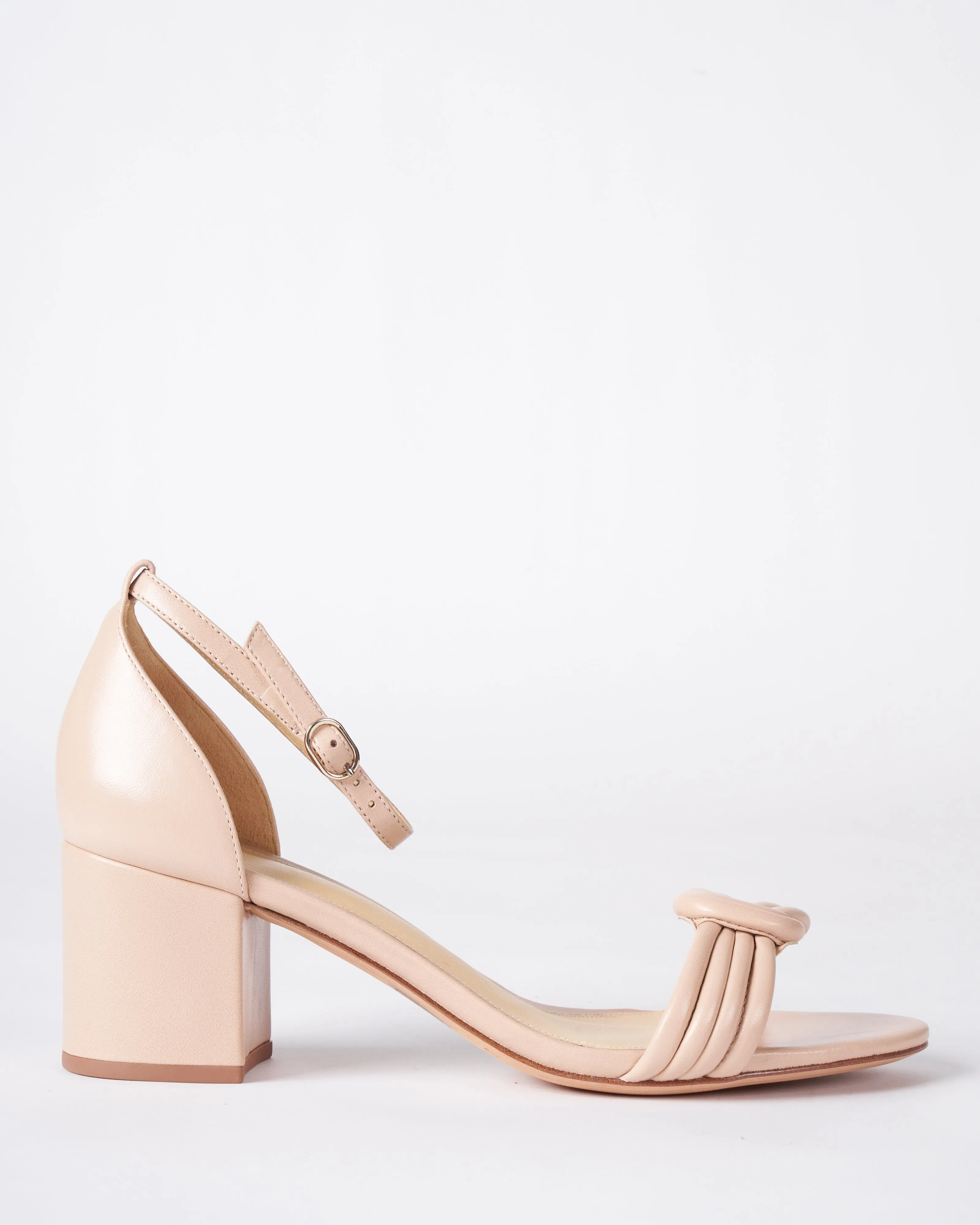 malica leather heel - light sand