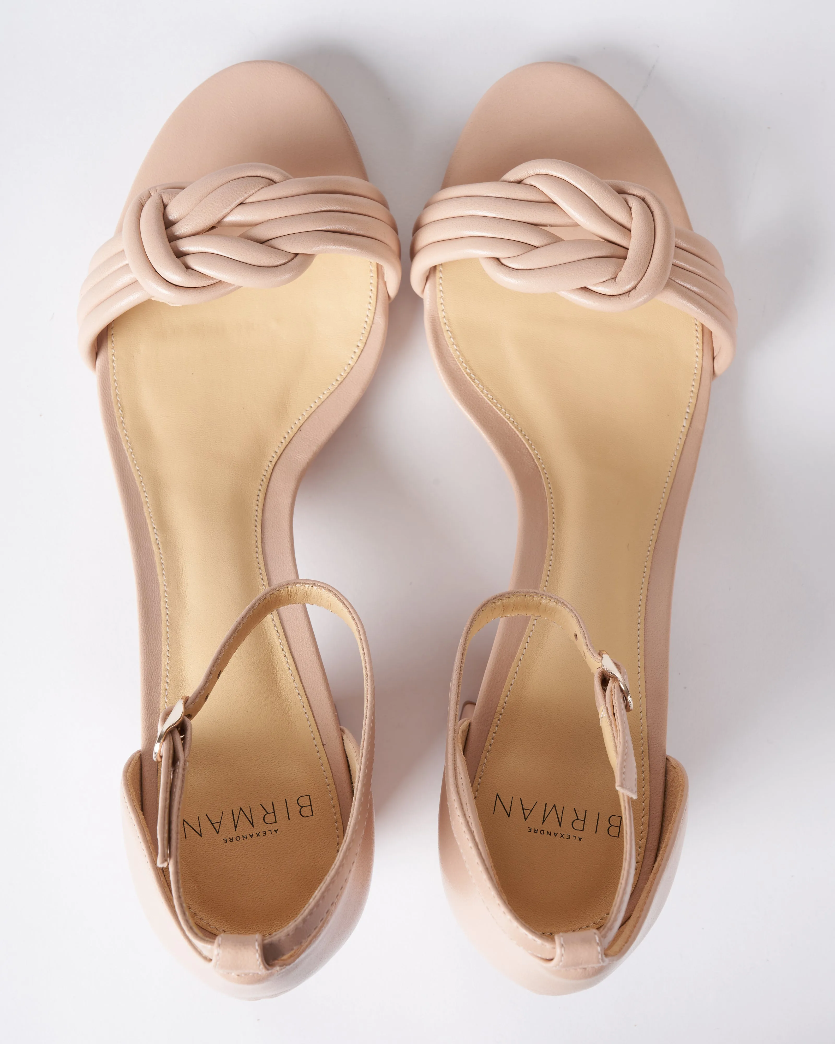 malica leather heel - light sand