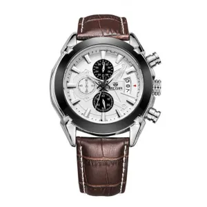 MEGIR Mens Business Watch with Leather Band
