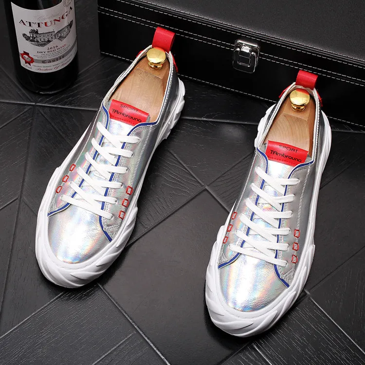 Men Fashion Causal Shoes Spring Autumn Youth Trending White Shoes Male Thick Bottom Luxury Designer Breathable Loafers