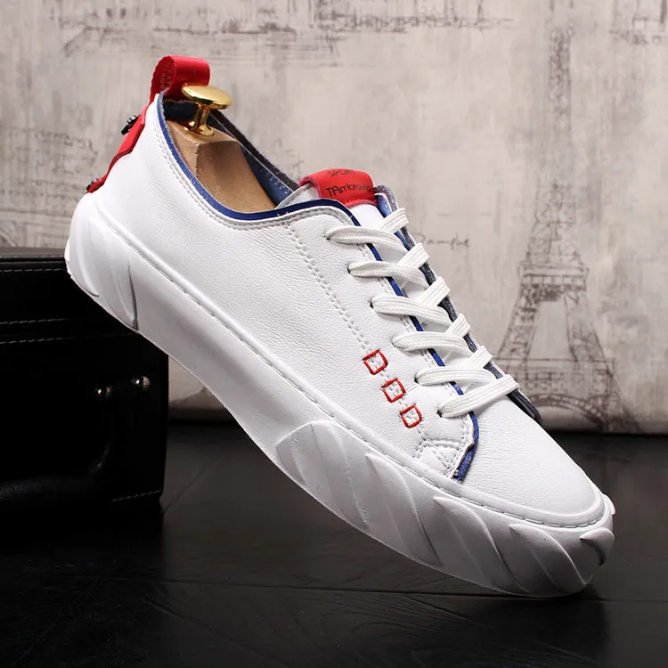 Men Fashion Causal Shoes Spring Autumn Youth Trending White Shoes Male Thick Bottom Luxury Designer Breathable Loafers