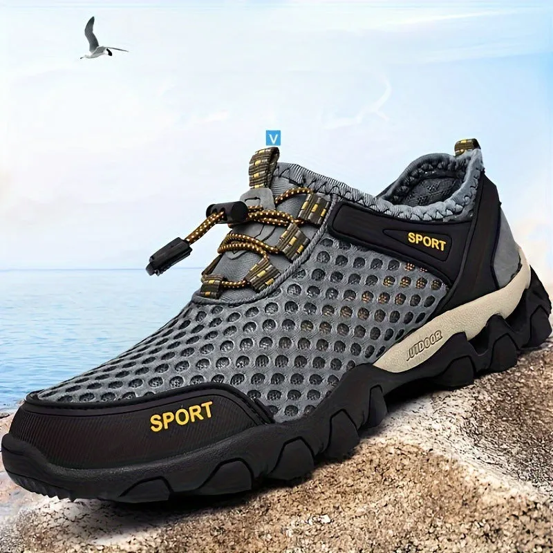 Men's Breathable Mesh Water Shoes With Non-Slip EVA Sole
