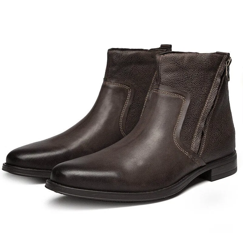 Mens  Chelsea Boots Business Casual High Top Shoes