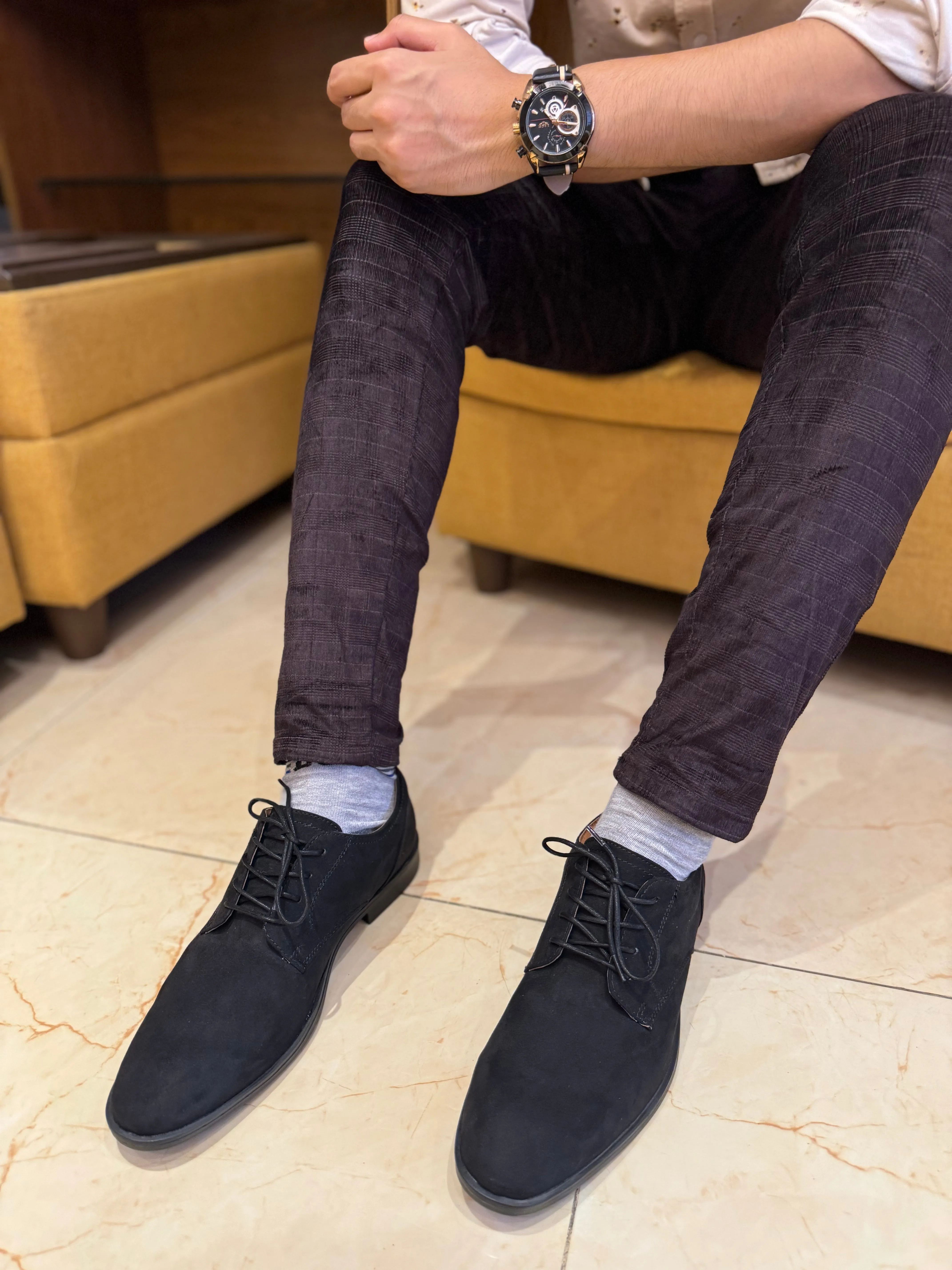 Mens Lace Up Shoes - black