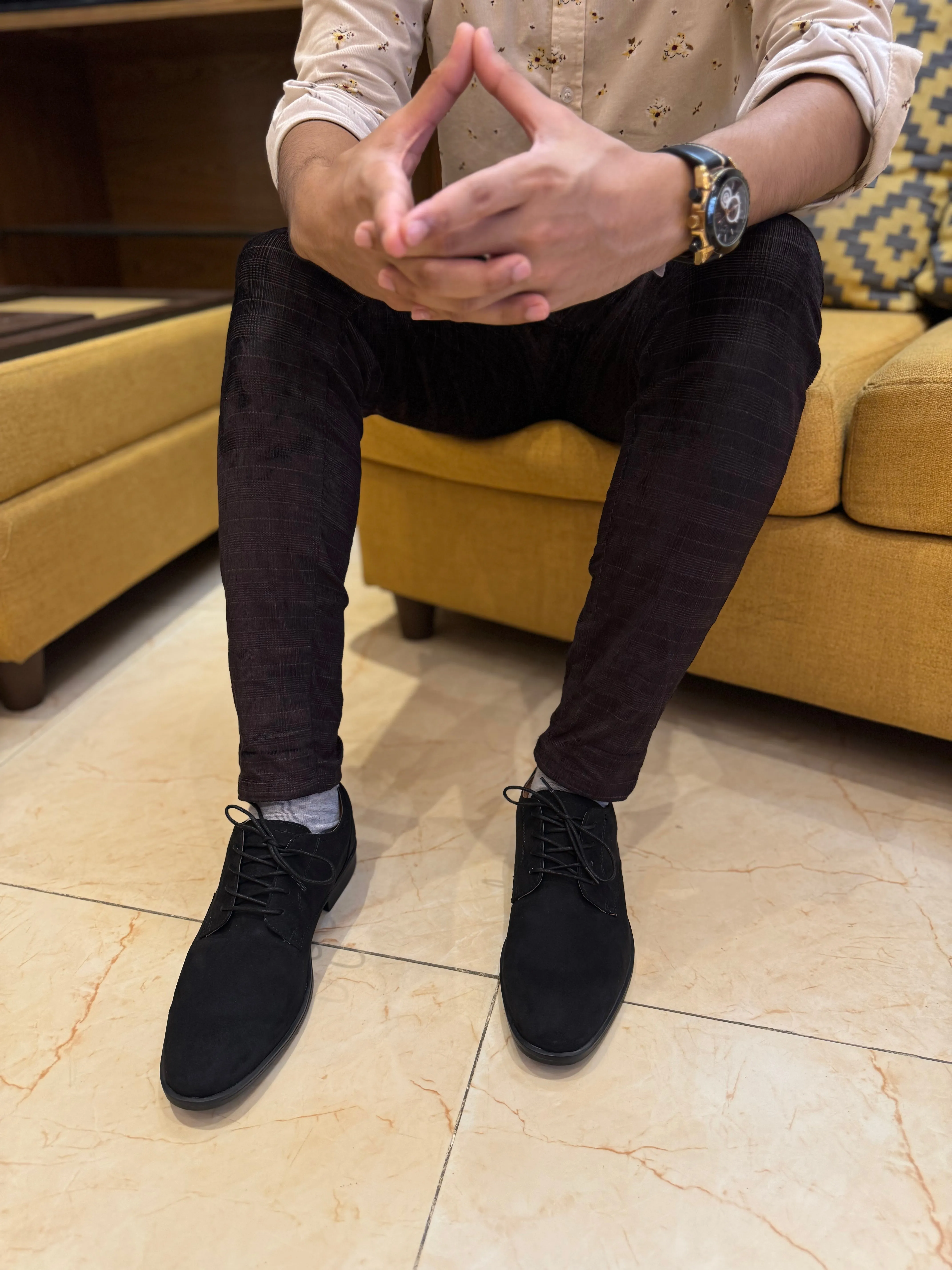 Mens Lace Up Shoes - black