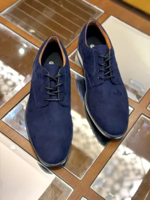 Mens Lace Up Shoes - navy blue