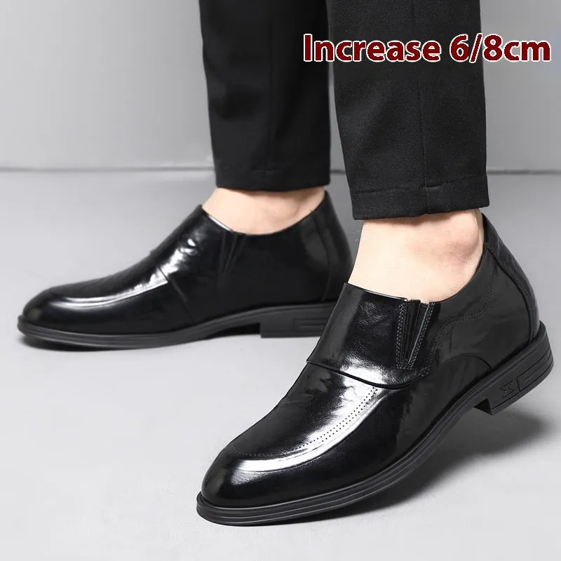 Men's Leather Business Inner Height Increasing Leather Shoes
