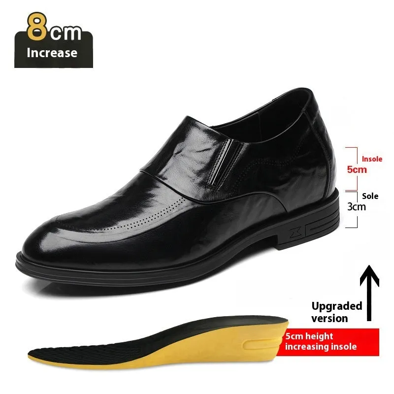 Men's Leather Business Inner Height Increasing Leather Shoes