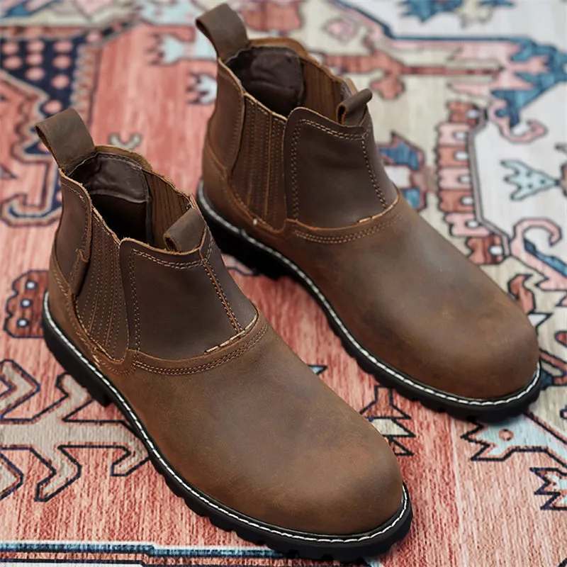 Men's Outdoor Casual Style Leather Martin Boots