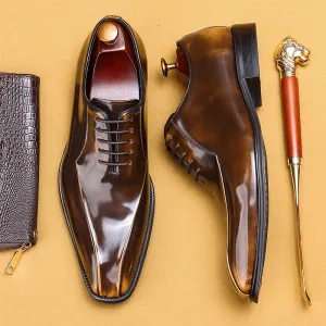 Men's Patent Leather Glossy Leather Shoes Business Formal Wear Oxford Shoes Men's Shoes mens shoes89272