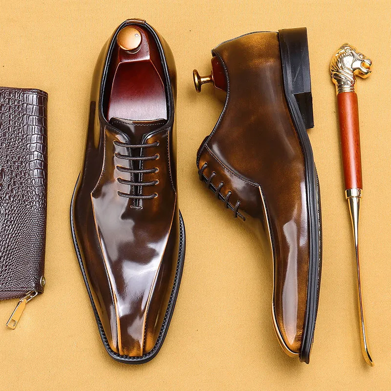 Men's Patent Leather Glossy Leather Shoes Business Formal Wear Oxford Shoes Men's Shoes mens shoes89272