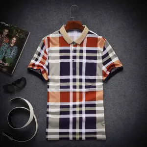 Men's Plaid Business Polo