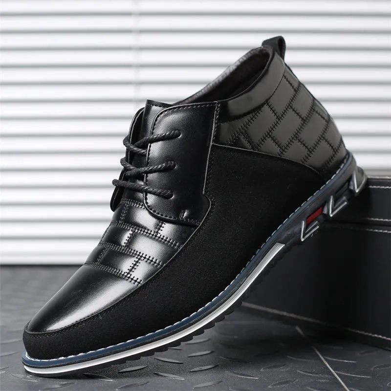 Men's Trendy Solid Color Patchwork Design Casual Shoes