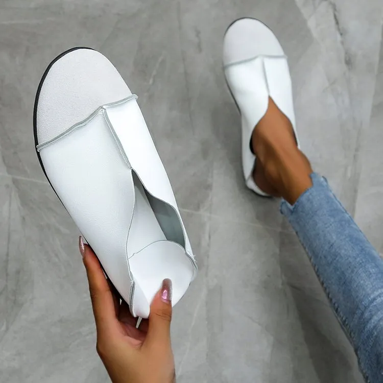 Moccasins Mother Loafers Soft Flats Casual Female Driving Ballet Footwear Comfortable Grandma Shoes