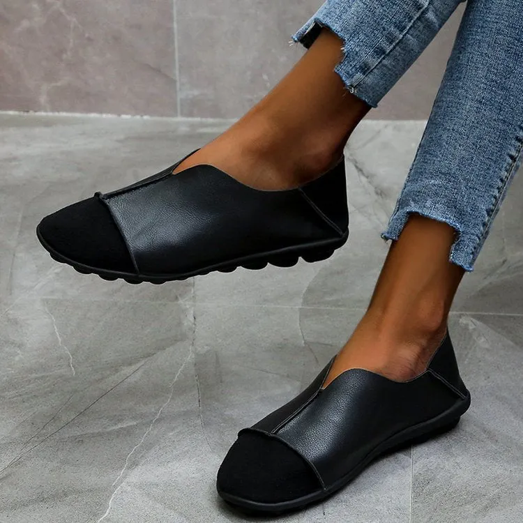 Moccasins Mother Loafers Soft Flats Casual Female Driving Ballet Footwear Comfortable Grandma Shoes