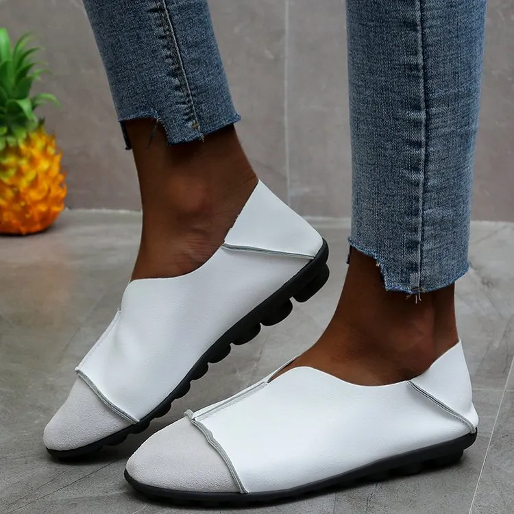 Moccasins Mother Loafers Soft Flats Casual Female Driving Ballet Footwear Comfortable Grandma Shoes
