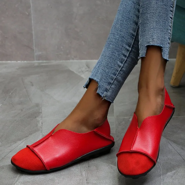 Moccasins Mother Loafers Soft Flats Casual Female Driving Ballet Footwear Comfortable Grandma Shoes