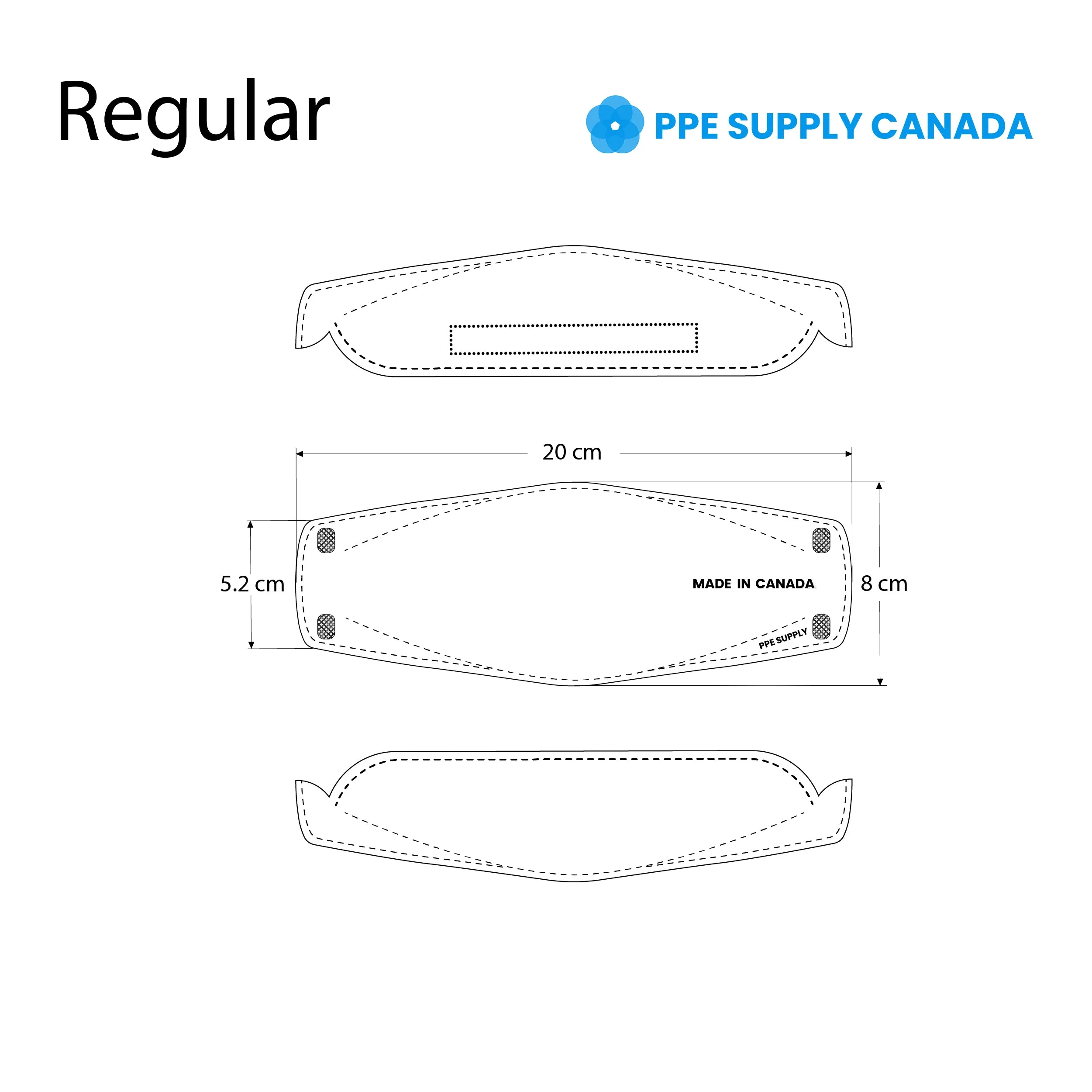 *N95 Respirator Made in Canada - Regular (10 Masks/Box)