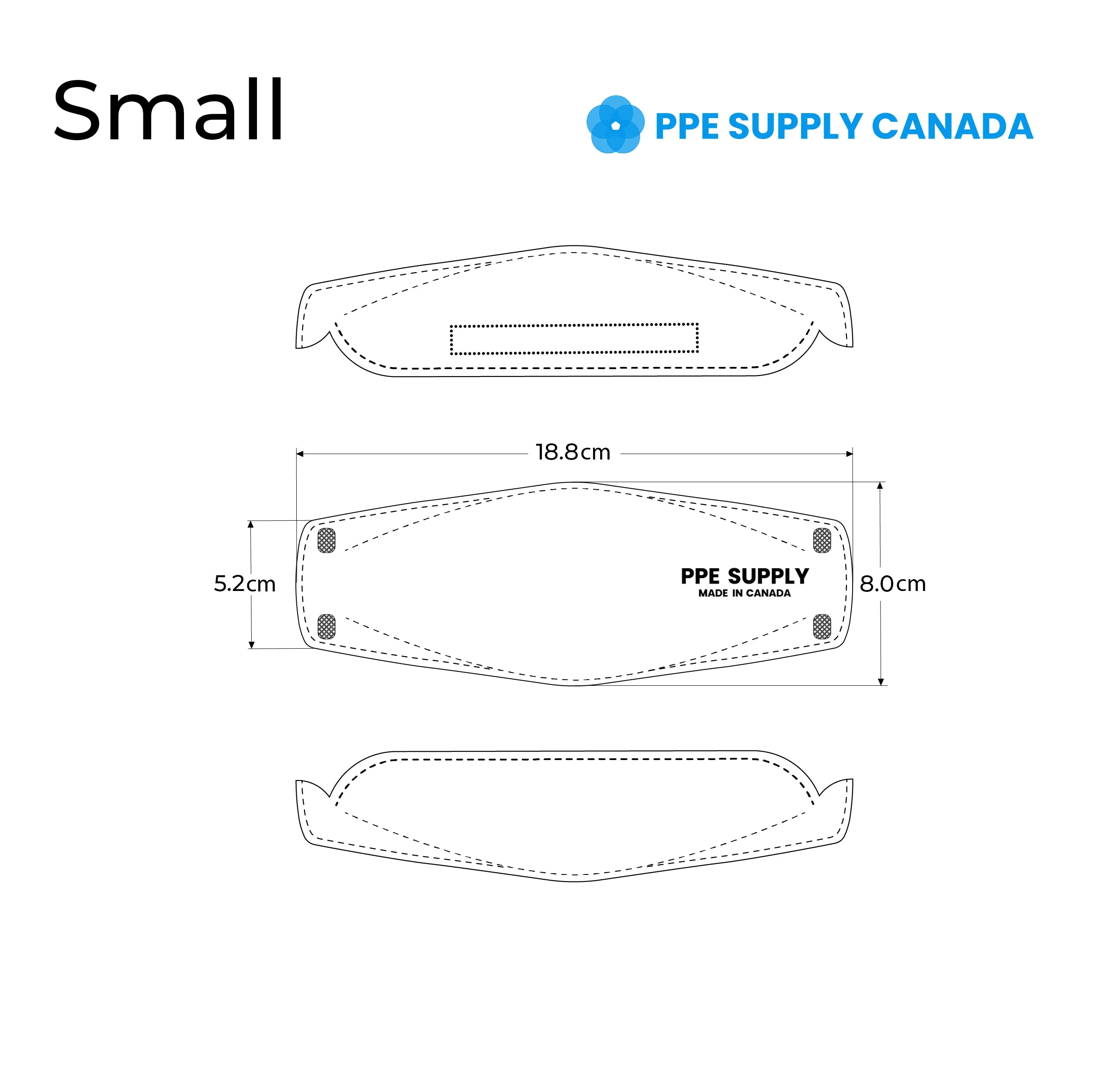 *N95 Respirator Made in Canada - Small (10 Masks/Box)
