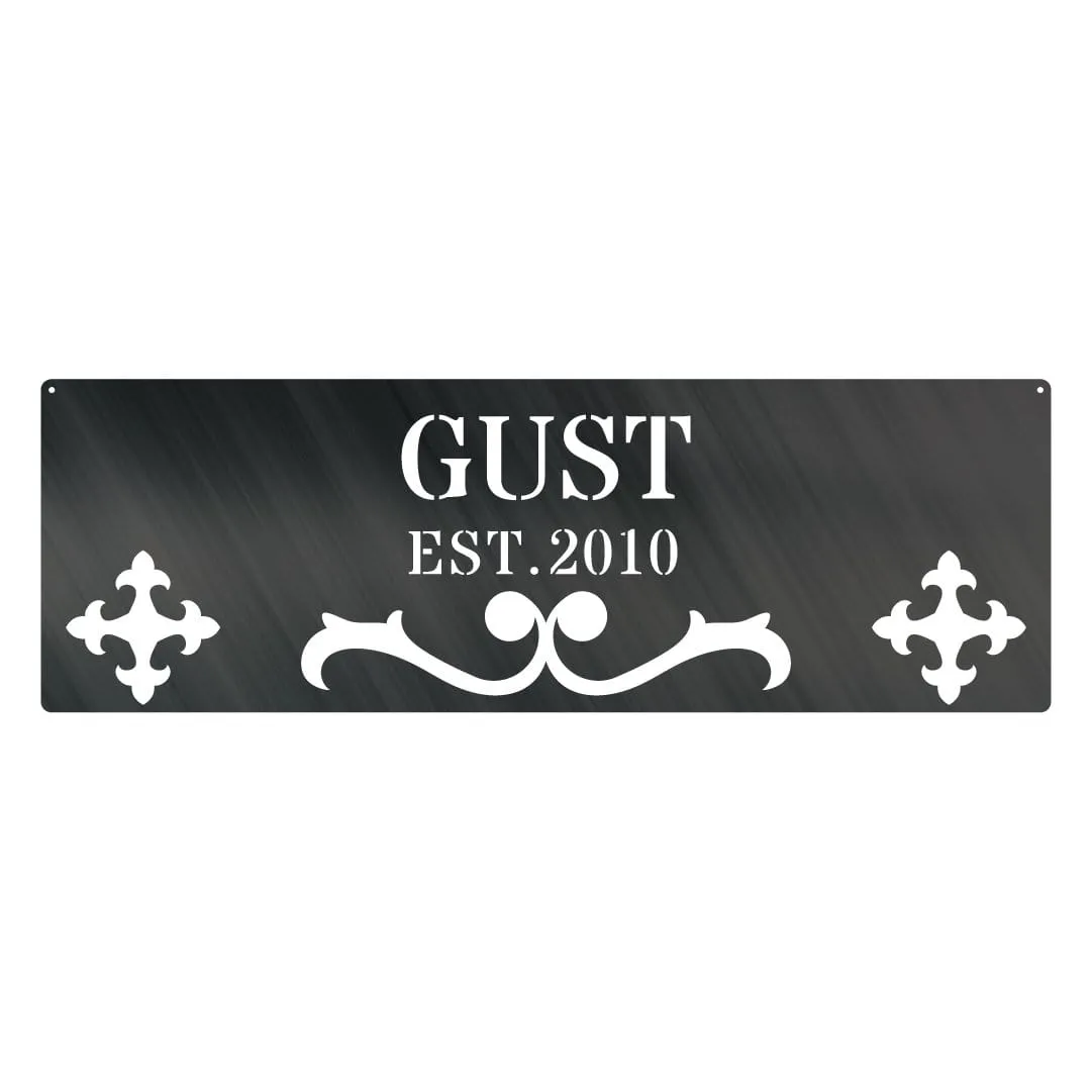 Name EST Metal Monogram
