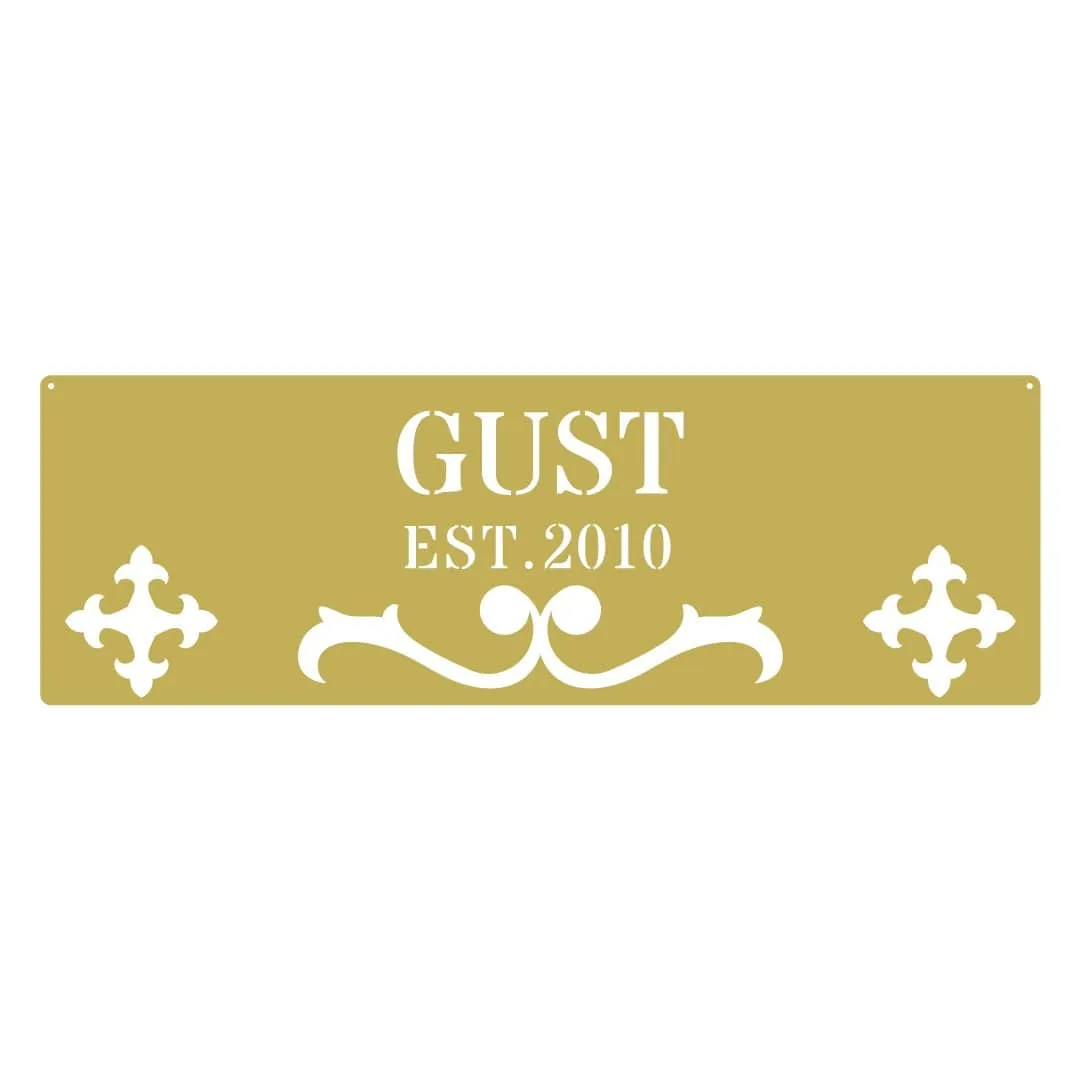 Name EST Metal Monogram