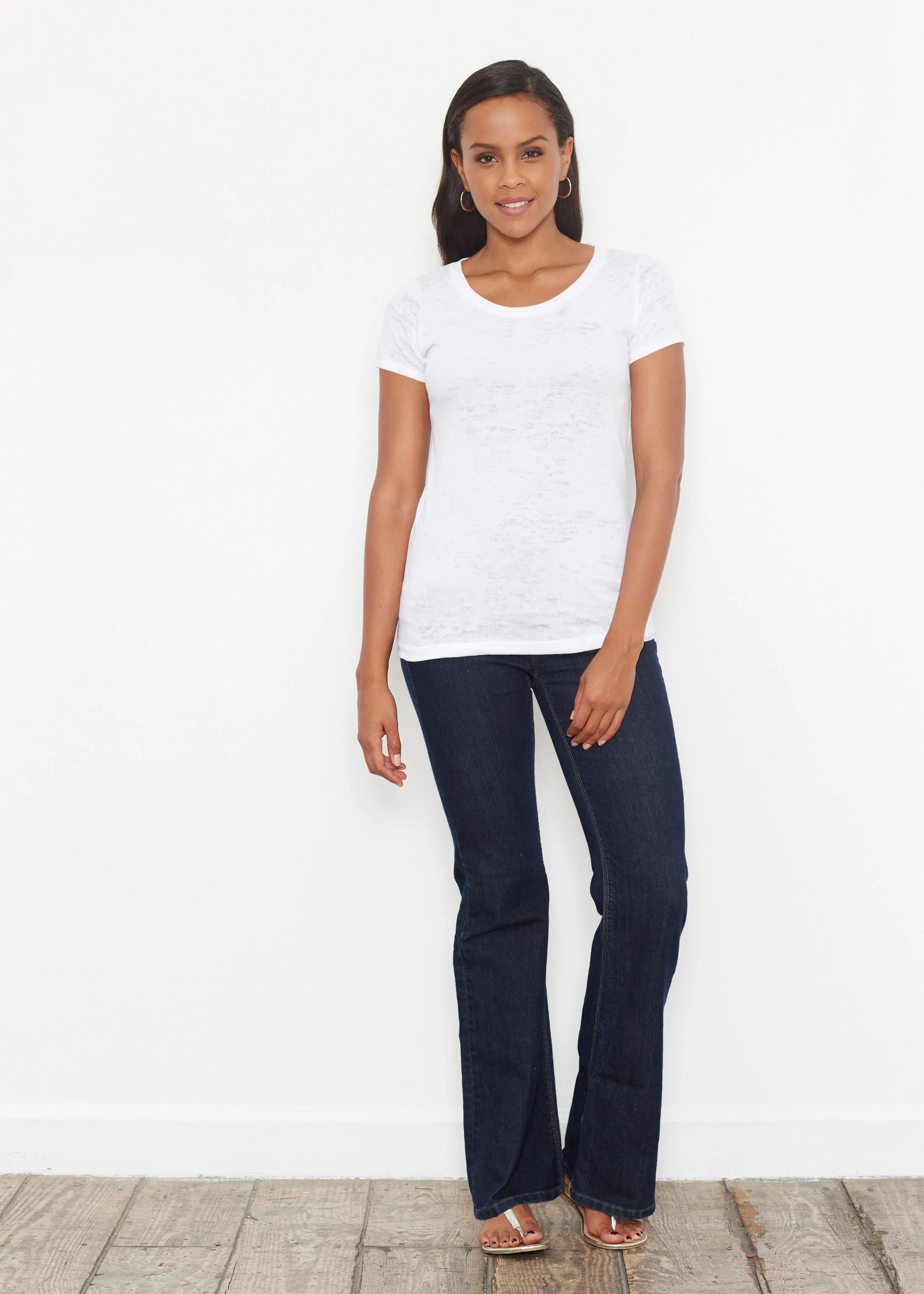 Natural White (5555) ~ Signature Short Sleeve Scoop Shirt