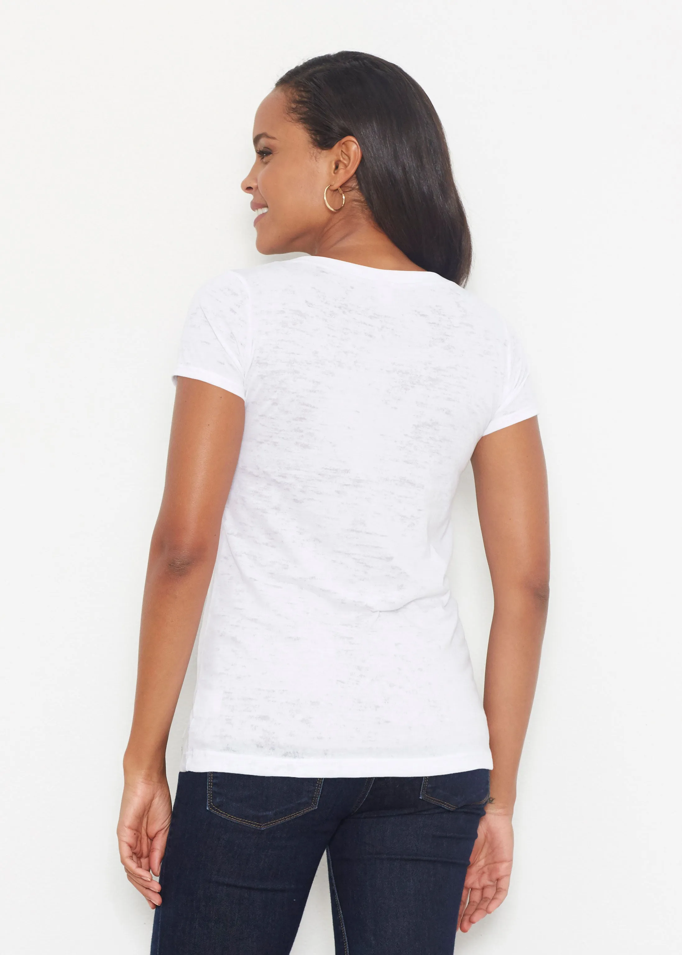 Natural White (5555) ~ Signature Short Sleeve Scoop Shirt