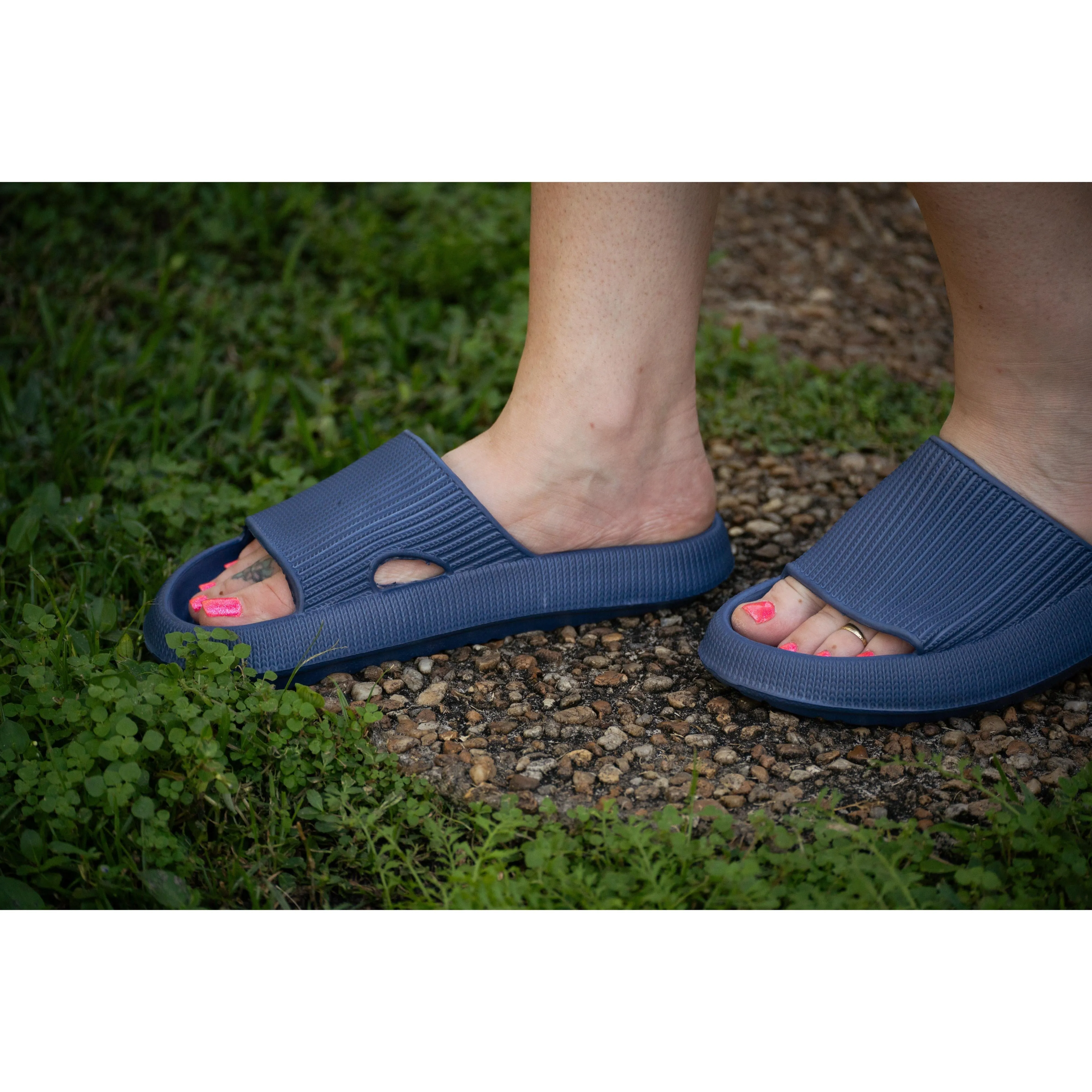 Navy Blue Insanely Comfy Casual Slides