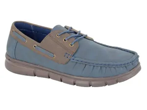 Navy Brown Synthetic Boat Shoes M579CN