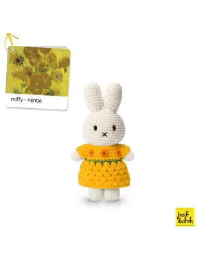 New Miffy Just Dutch Handmade Van Gogh's Inspired Sunflower Dress - Dress with Drape Retails $56 