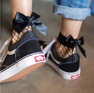 New Women Sexy Black Mesh Short Ankle Socks