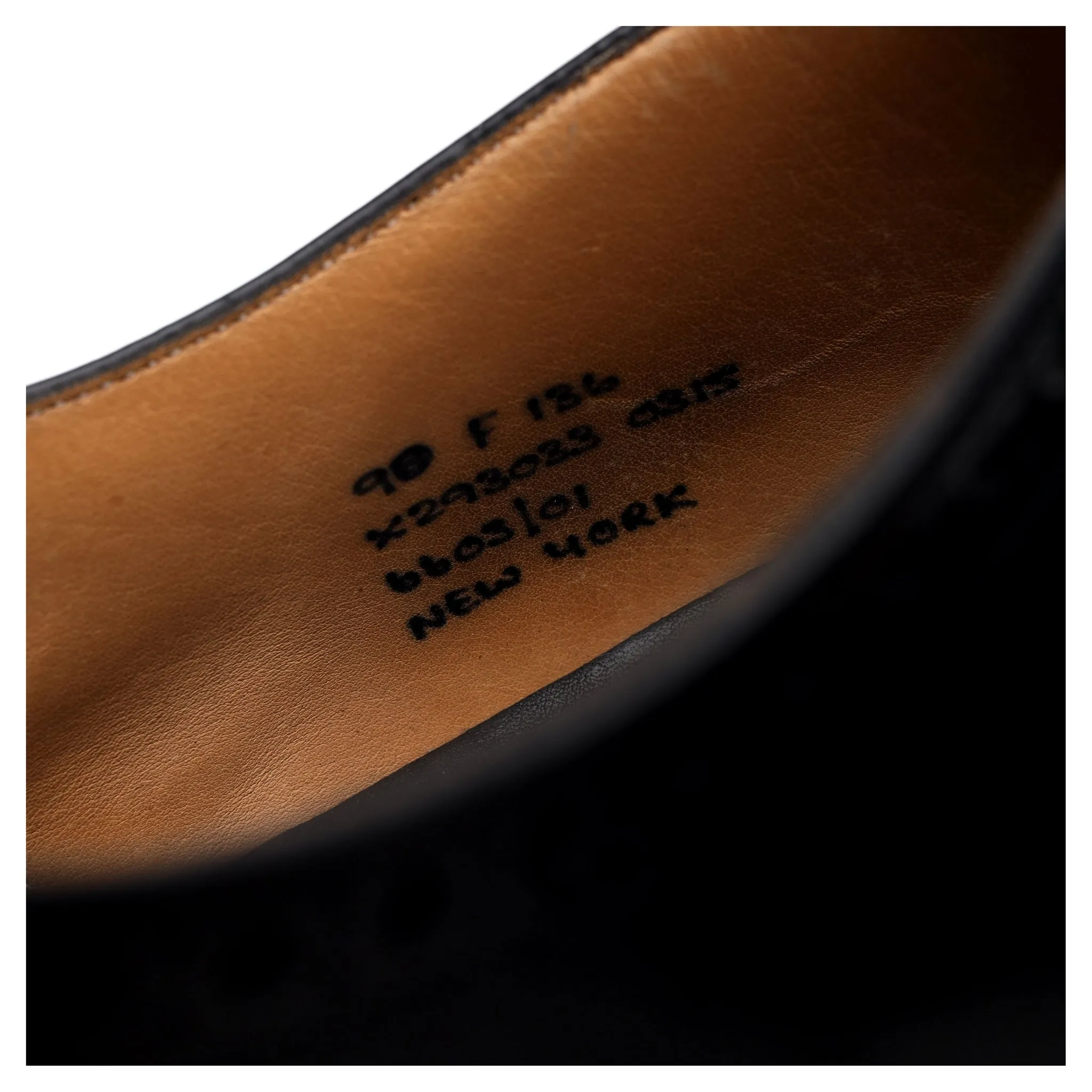 'New York' Black Leather Oxford Brogue UK 9 F