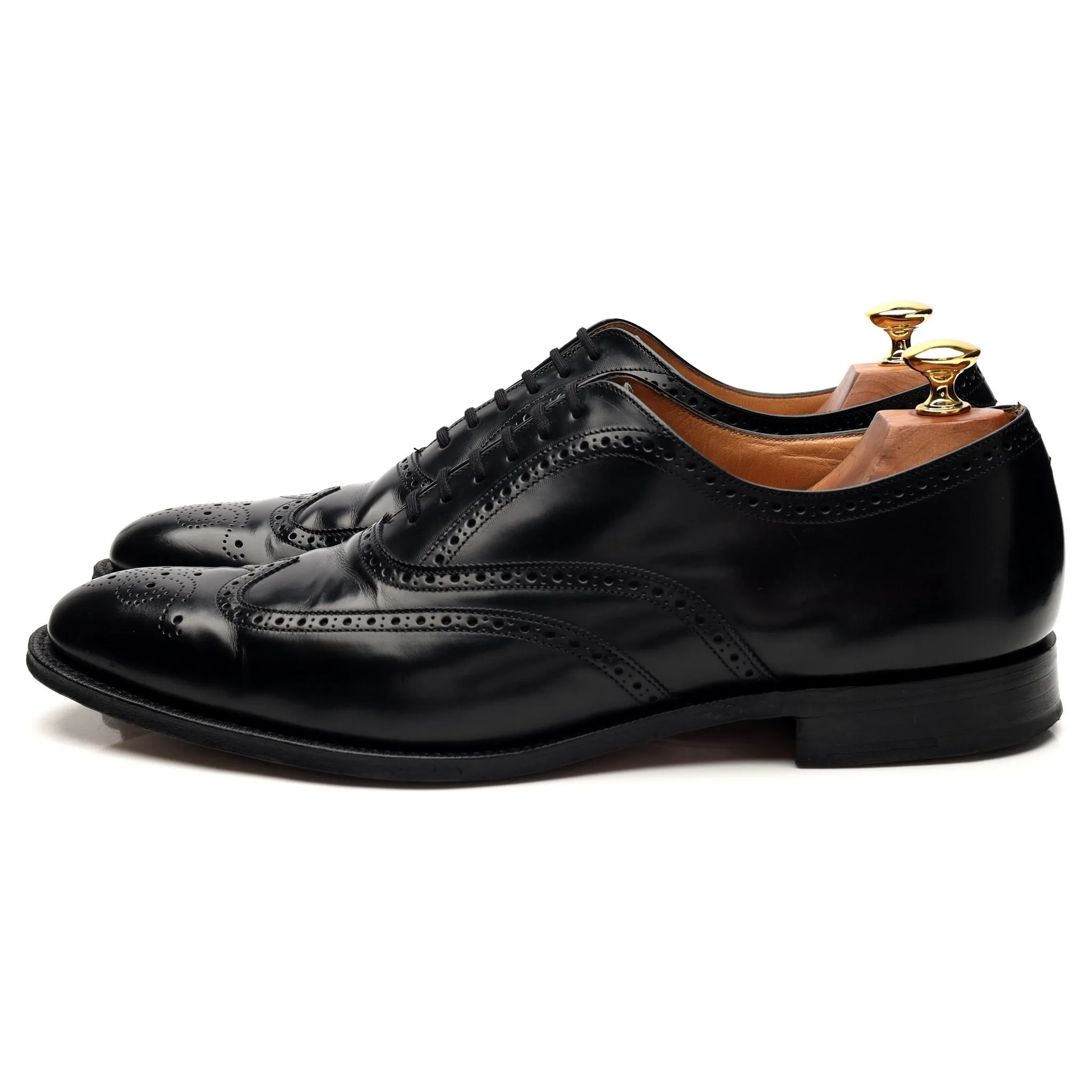 'New York' Black Leather Oxford Brogue UK 9 F