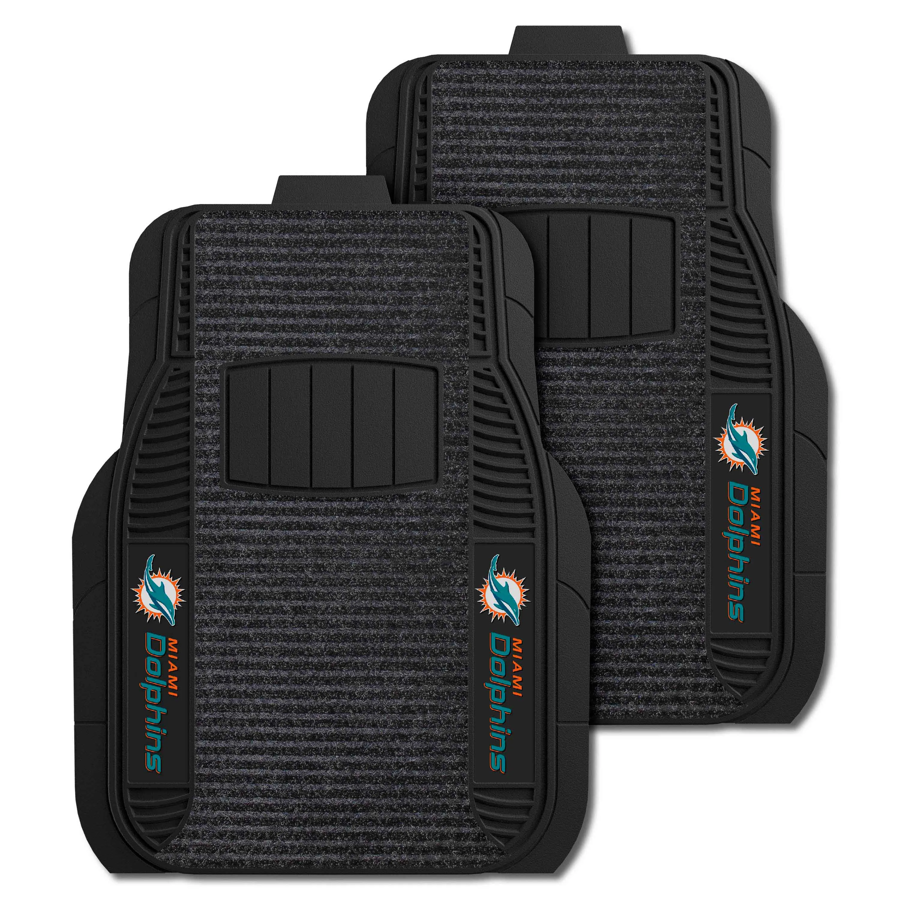 NFL - Miami Dolphins 2-pc Deluxe Car Mat Set